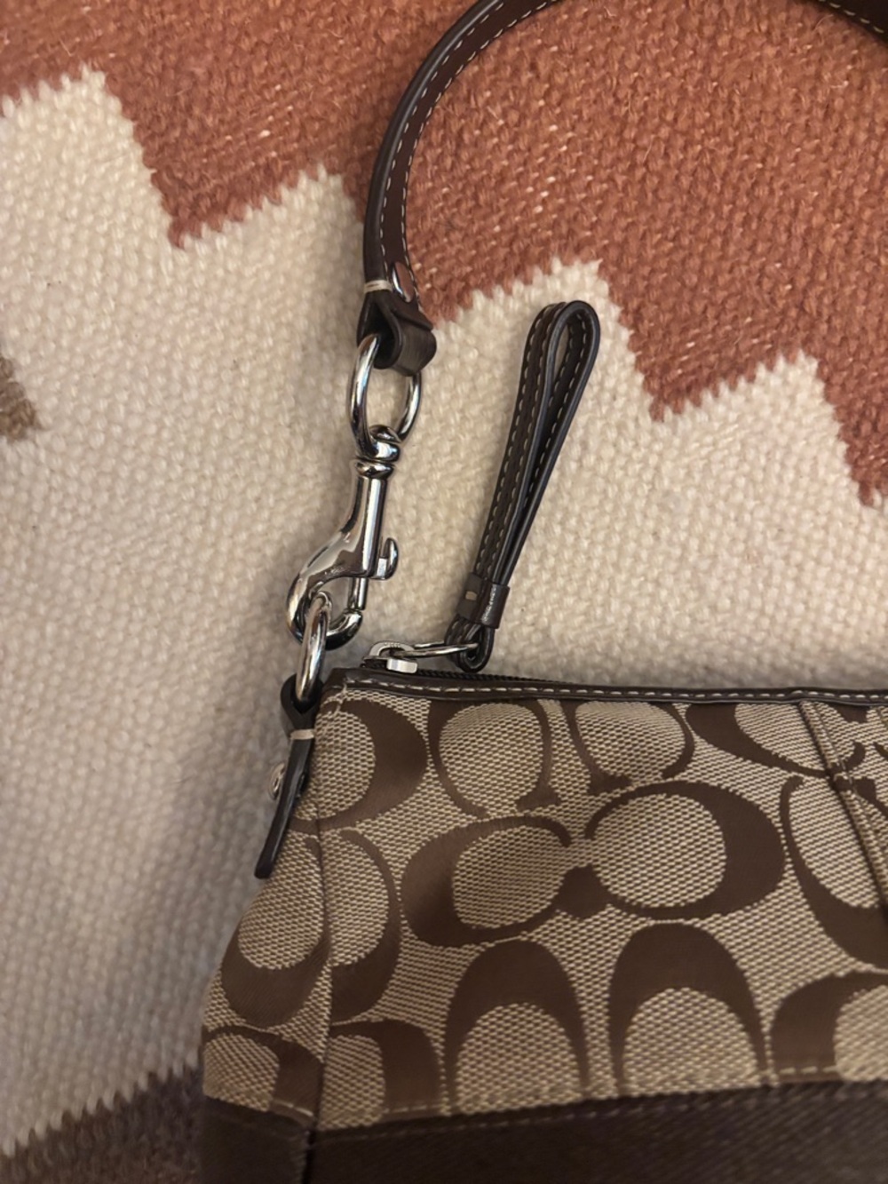 Coach Tan and Brown Mini Bag EUC - Picture 2 of 13